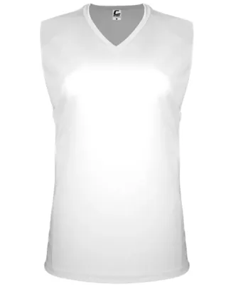 C2 Sport 5663 Women's Sleeveless V-Neck T-Shirt White
