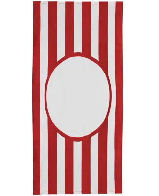 Carmel Towel Company C3060ST Striped Beach Towel Red