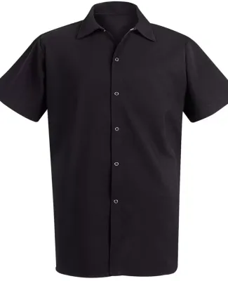 Chef Designs 5035 100% Spun Polyester Cook Shirt Black