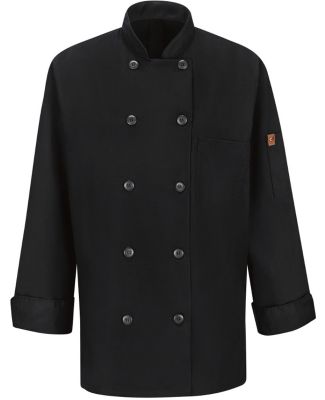 Chef Designs 041X Women's Mimix™ Chef Coat with  Black