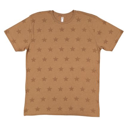Code V 3929 Star Print Tee in Coyote brown star