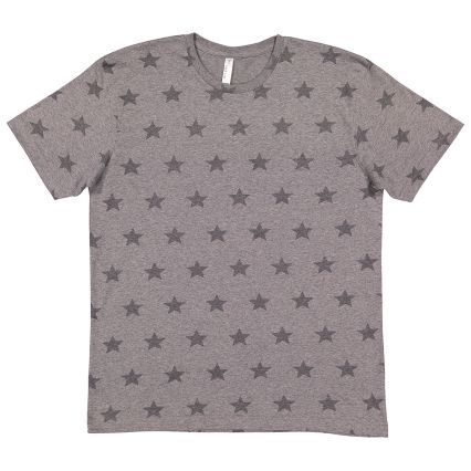 Code V 3929 Star Print Tee in Granite heather star