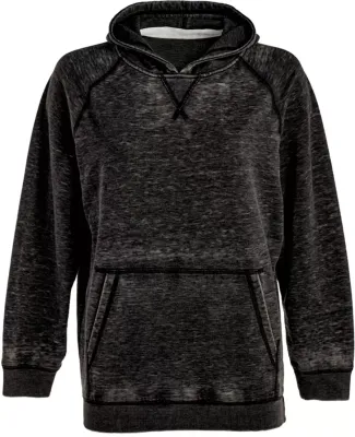 J America 8611 Youth Vintage Zen Fleece Hooded Swe Twisted Black
