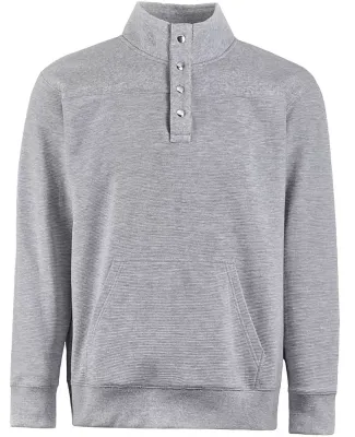 J America 8708 Ripple Fleece Snap Sweatshirt Oxford