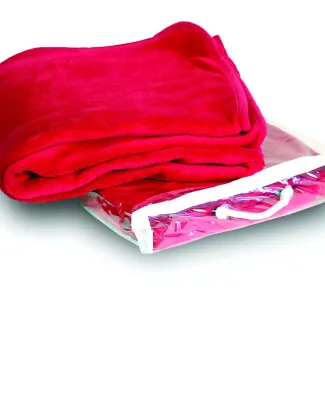 Liberty Bags 8707 Micro Coral Fleece Blanket in Red