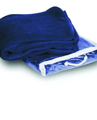 Liberty Bags 8707 Micro Coral Fleece Blanket in Navy