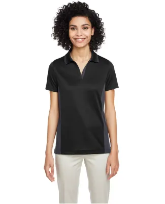 Harriton M386W Ladies' Flash Snag Protection Plus  BLACK/ DK CHARCL