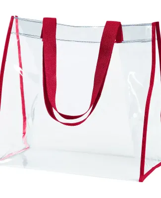 BAGedge BE252 Clear PVC Tote in Red