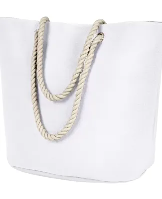 BAGedge BE256 Polyester Canvas Rope Tote WHITE SUBLMTN