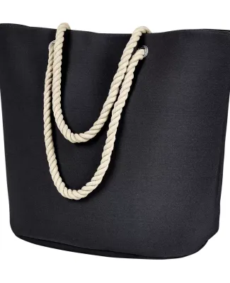 BAGedge BE256 Polyester Canvas Rope Tote BLACK