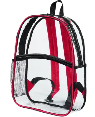 BAGedge BE259 Clear PVC Backpack RED