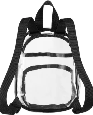 BAGedge BE268 Unisex Clear PVC Mini Backpack BLACK
