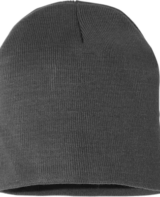Bayside Apparel 3810 USA-Made 8½" Knit Beanie Graphite
