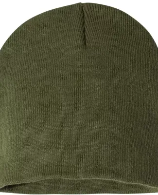 Bayside Apparel 3810 USA-Made 8½" Knit Beanie Military Green