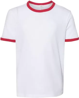 Alternative Apparel K5103 Youth Vintage Jersey Kee White/ Red