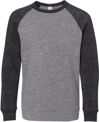 Alternative Apparel K9575 Youth Champ Sweatshirt Eco Grey/ Eco Black