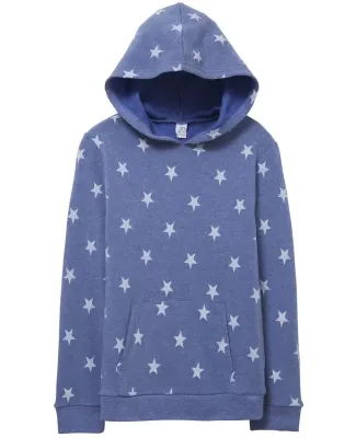 Alternative Apparel K9595 Youth Challenger Hooded  Pacific Blue Stars