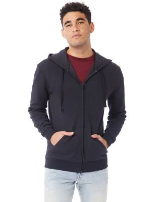 Alternative Apparel 8805PF Eco-Cozy Fleece Zip Hoo in Black