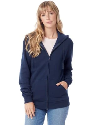 Alternative Apparel 8805PF Eco-Cozy Fleece Zip Hoo in Midnight navy