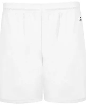 Badger Sportswear 4146 B-Core 5" Pocketed Shorts in White