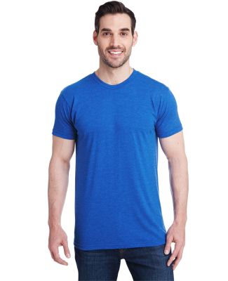 Bayside Apparel 5710 USA-Made Triblend Crew in Tri royal blue