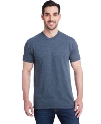 Bayside Apparel 5710 USA-Made Triblend Crew in Tri steel blue