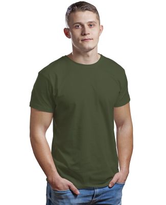 Bayside Apparel 9500 Unisex Fine Jersey Crew Tee in Military green