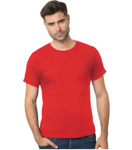 Bayside Apparel 9500 Unisex Fine Jersey Crew Tee in Red