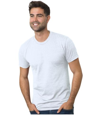 Bayside Apparel 9570 Triblend Tee in Solid white