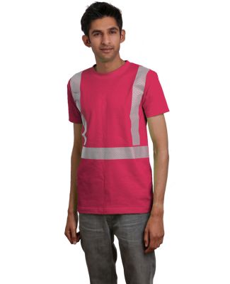 Bayside Apparel 3700 USA-Made Hi-Visibility Comfor in Bright pink