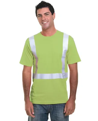 Bayside Apparel 3755 USA-Made Hi-Visibility Perfor in Lime green