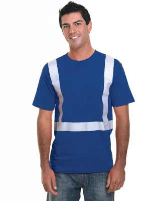 Bayside Apparel 3755 USA-Made Hi-Visibility Perfor in Royal blue