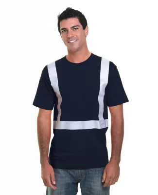 Bayside Apparel 3755 USA-Made Hi-Visibility Perfor in Navy