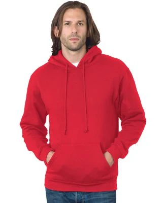 Bayside Apparel 2160 Union Hooded Sweatshirt in Red
