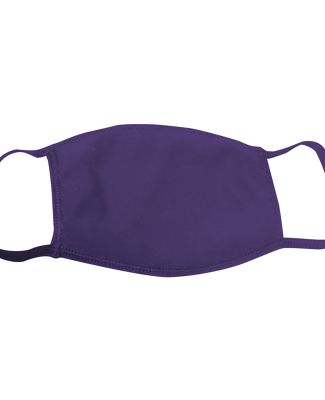 Bayside Apparel 1900 USA-Made 100% Cotton Face Mas in Purple