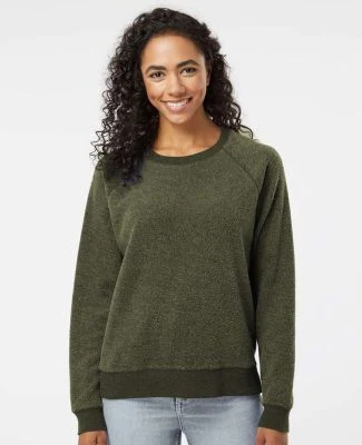 Boxercraft K01 Women's Fleece Out Pullover in Olive