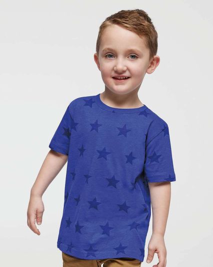 Code V 3029 Toddler Star Print Tee in Royal star