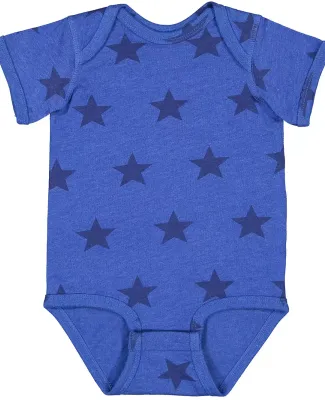 Code V 4329 Infant Star Print Bodysuit in Royal star