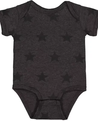 Code V 4329 Infant Star Print Bodysuit in Smoke star