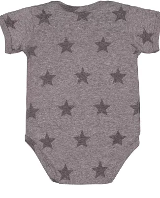 Code V 4329 Infant Star Print Bodysuit in Granite heather star