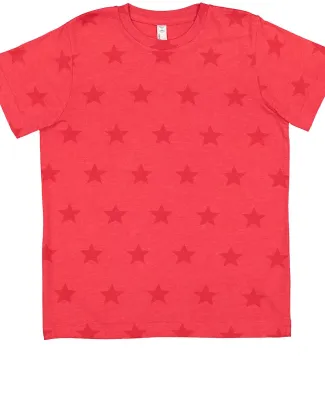 Code V 2229 Youth Star Print Tee in Red star