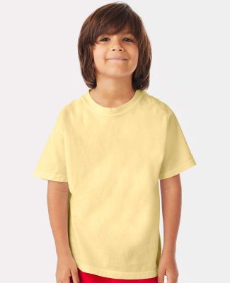 Comfort Wash GDH175 Garment Dyed Youth Short Sleev in Summer squash yellow