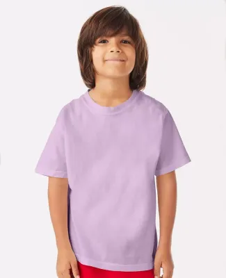 Comfort Wash GDH175 Garment Dyed Youth Short Sleev in Future lavender