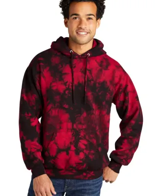 Port & Company PC144    Crystal Tie-Dye Pullover H Black/Red