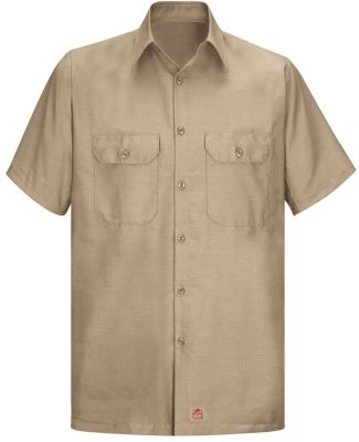 Red Kap SY60    Short Sleeve Solid Ripstop Shirt Khaki