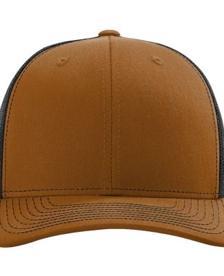 Richardson Hats 112 Adjustable Snapback Trucker Ca in Carmel/ black