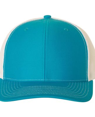 Richardson Hats 112 Adjustable Snapback Trucker Ca in Cyan/ white