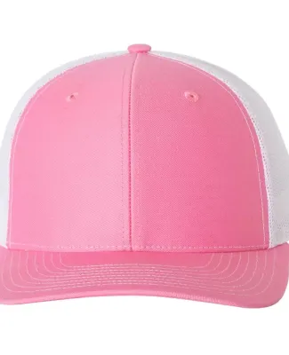 Richardson Hats 112 Adjustable Snapback Trucker Ca in Hot pink/ white