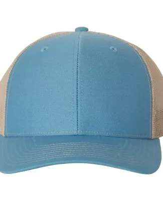Richardson Hats 112 Adjustable Snapback Trucker Ca in Columbia blue/ khaki