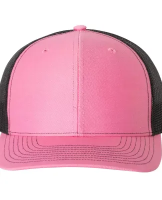 Richardson Hats 112 Adjustable Snapback Trucker Ca in Hot pink/ black